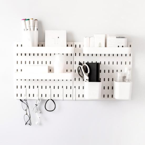 1/3Pcs Clamp-on Desk Hole Boards Strong Load-bearing Easy To Install No Drilling Versatile Hole Boards Space-saving Desk Organizer