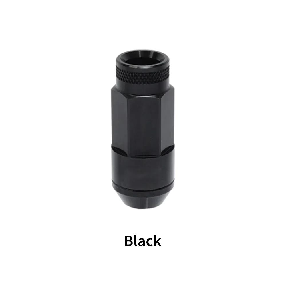 20pcs Car Wheel Lug Nuts Extended Tuner Aluminum Racing Modification Lug Nuts Steel Wheel Nuts M12x1.5 M12x1.25 Car Accessories M12x1.25 чёрный