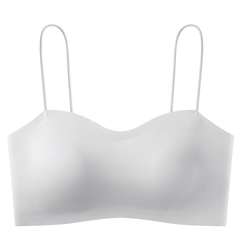 Hot Sale Women's Seamless Wire-Free Push-Up Bandeau Bra with Thin Straps & Beautiful Back Design