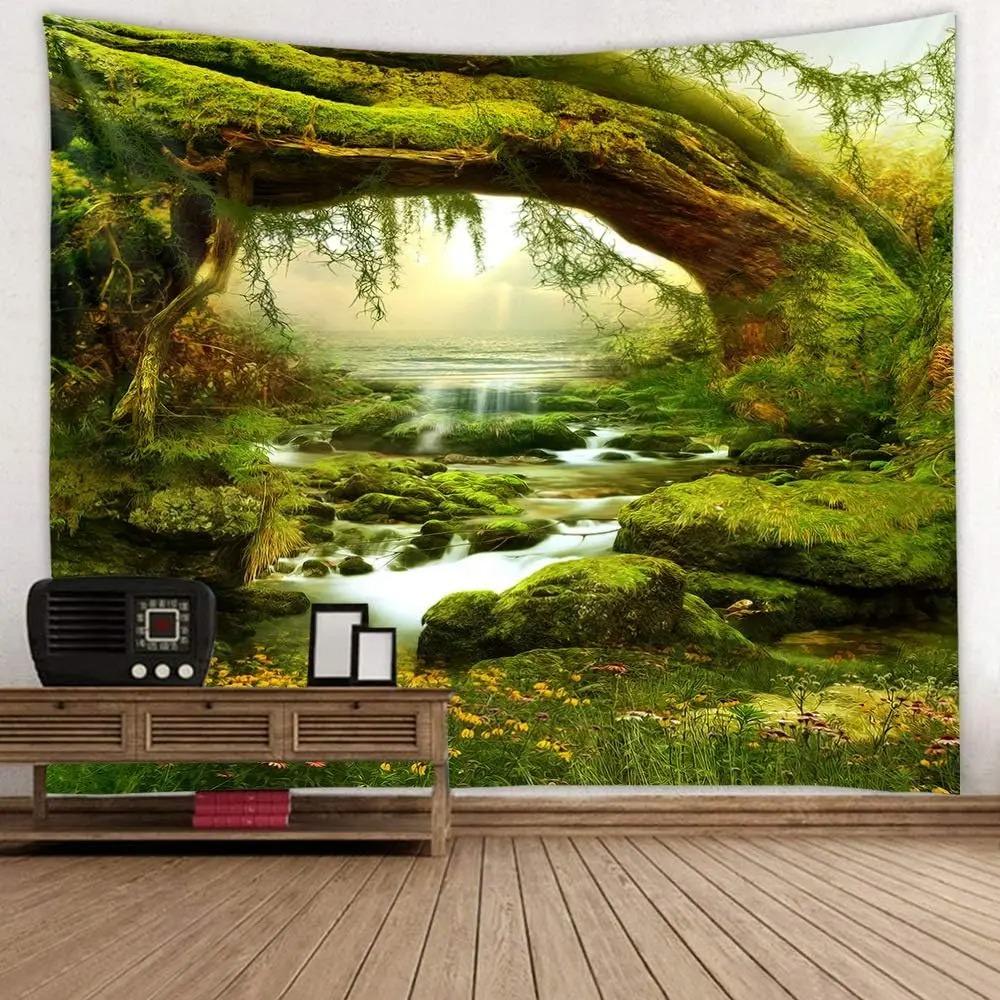 Home Decor Forest Tapestry Landscape Living Room Bedroom Decor Magic Tapestry Curtain
