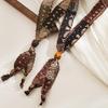 Autumn Winter Retro Silk Scarf Necklace - Stylish Maillard Handmade Fabric Pendant