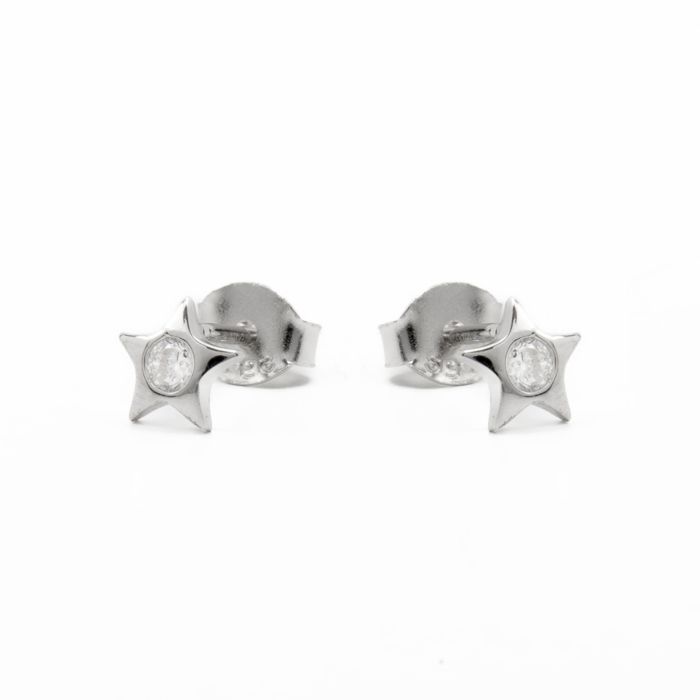 Boucles d'oreilles Luxenter en argent 925 avec zircons brillants plaqués finition en rhodié - Ryshe
