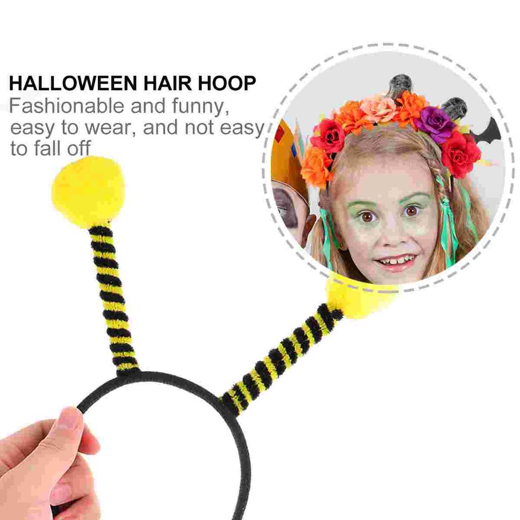 12 Stück Bienen-Antennen-Haarreif Haarreifen Haarspange Kostümzubehör Kopfbedeckung für Damen Perfekt für Halloween-Kostüm und Cosplay