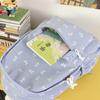 Schoolbag new schoolbag female ins college style backpack large capacity Korean version bow print middle school backpack