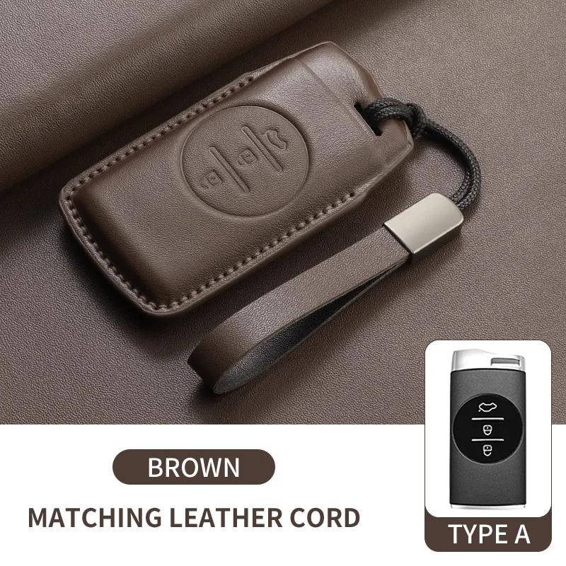 Leather Cars Key Case Cover Shell For Chery Omoda 5 Tiggo 8 Pro 9 Arrizo 5plus Tiggo 3 5X Plus Jaecoo J7 8 Exeed TXL Accessories