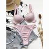Hohe Taille Bikini Push-Up Badeanzug Weibliche Bikini Set Sexy Frauen Bademode Biquini Badeanzug Badeanzüge Bademode