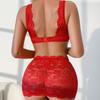 Sexy Lace Trim Bra And Skirt Set For Women