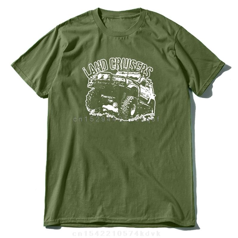 2024 Men  80 Series  Cotton Tee Round Neck Short Sleeve T Shirt New Arrival Tops Land Car Cruiser J80 Road T-Shirt