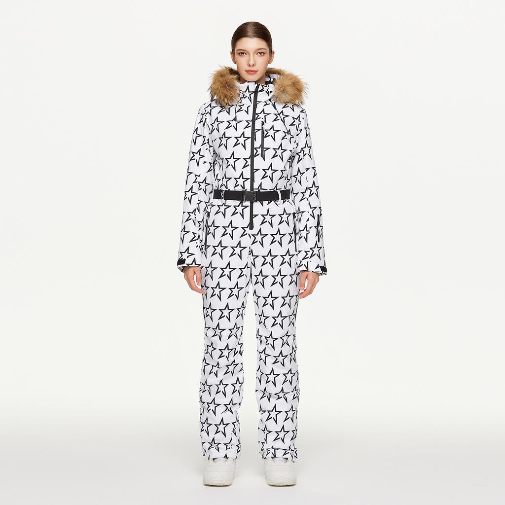 Damen Skianzug Einteiler Schneeanzug Snowboard Slim Isoliert Jumpsuit Wasserdicht Winddicht Winter Warm Outdoor Sportarten Snowboardanzug für Damen