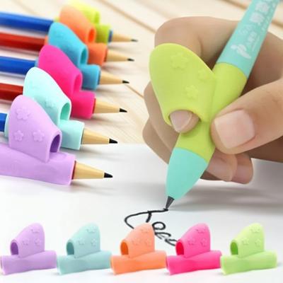 Pencil 3Pcs Grip Writing Corrector Posture Correction Tool Ergonomic Finger Trainer Children Pen Writing Grip Holders For Kids