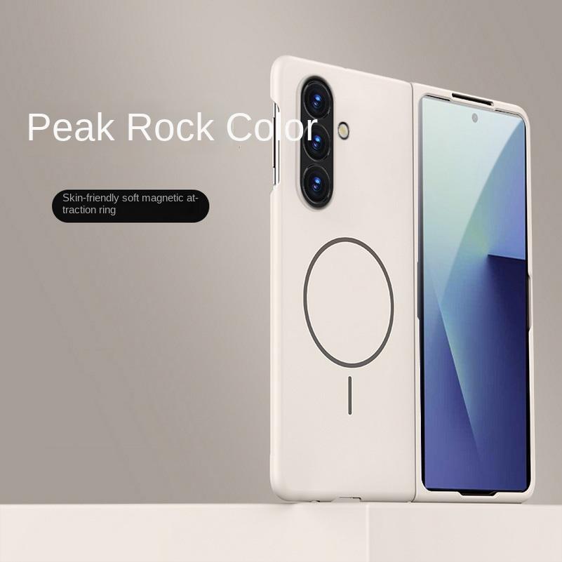 Slim Bezel-less Skin Feel Thin Magnetic Ring Case For Samsung Z Fold 7 Galaxy Z Fold Special fold 6 5 4 Camera Protect Cover
