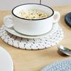 Set Of 3 Cotton Rope Dining Table Mats Insulation Pad Nonslip Surfaces Placemat For Countertop And Kitchen Use