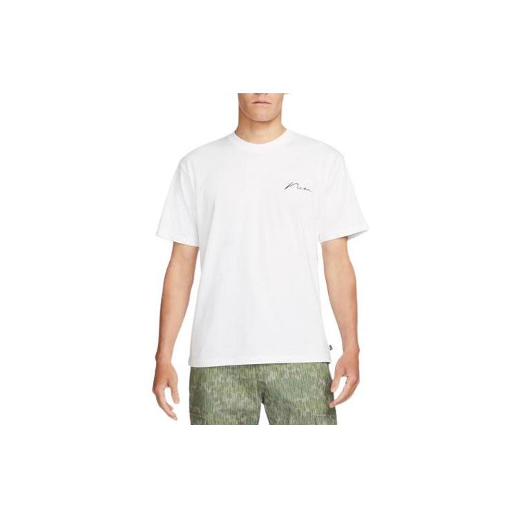 Nike SB Back Printing Round Neck Pullover Short Sleeve White Men s DR7768-100 XL