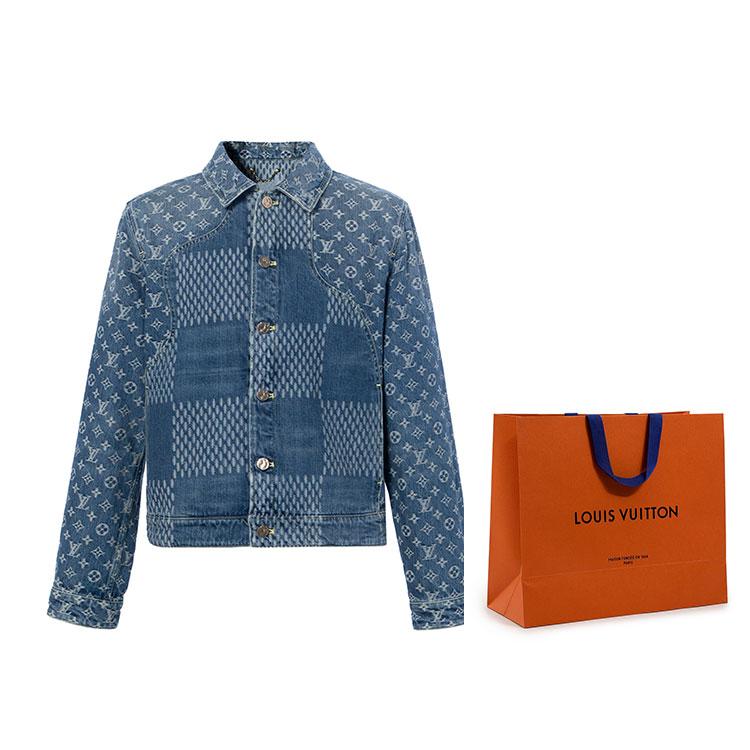 LOUIS VUITTON x Nigo Denim Jacket Men's Navy 1A7YD6