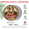 2D Flat Aluminum Retro Round Metal Sign Pilsner Urquell Beer Advertisement, Vintage Wall Art Decor with Hanging Rope, Rustic Chic Decoration for Home