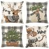 1Pc Christmas Winter Festival Pillowcase.Snowman,Snowflake,Gloves Pattern Bedroom Living Room Sofa Cushion Decorative Pillowcase