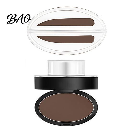 Timbro in Polvere per Sopracciglia a Prova di Sudore & Polvere per Sopracciglia, Sigillante Potente Waterproof a Lunga Tenuta Kit da Viaggio con Specchio, Strumenti per il Trucco Occhi per Donne