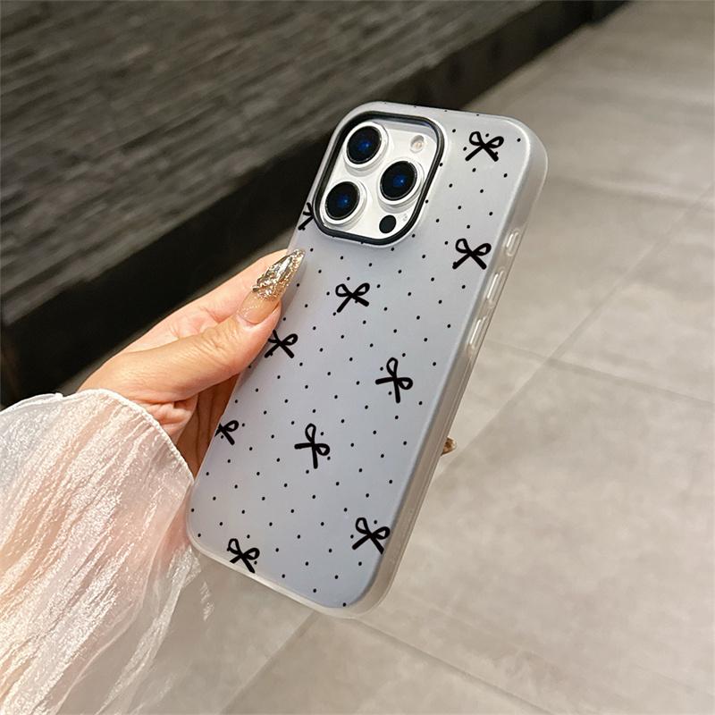 Etui z Kropkami Serce Kokardka Dla Honor 400 Lite Pro 90 Lite 5G X9D X7B X9B Magic 6 Lite Matowe 2 w 1 Galaretkowe Pokrowiec
