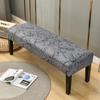 Dining Bench Cover Stretch Upholstered Bench Slipcover Printed Bench Seat Protector Rectangle Bench Covers for Dining Room Bedroom Living Room Kitchen