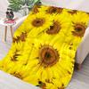 3D-Druck Blumenmotiv Sonnenblumen Weiche Flanelldecke für Bett Schlafzimmer Sofa Picknick, Überwurfdecke zum Zudecken Outdoor-Freizeit Nickerchen