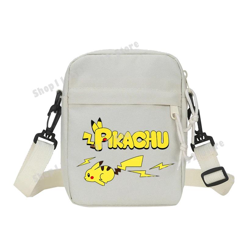 Pokemons Pikachu Shoulder Bag Small Crossbody Satchel Anime Gengar Casual Messenger Sling Bag Men Sports Pouch Boy Birthday Gift