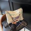 Heavy industry embroidery cat portable nylon bag women's leisure going out commuting messenger bag versatile shoulder bag