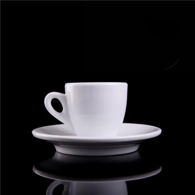 European Ceramic 60ml Espresso Cup with Saucer – Minimalist Porcelain Teacup Set for Office & Home Drinkware