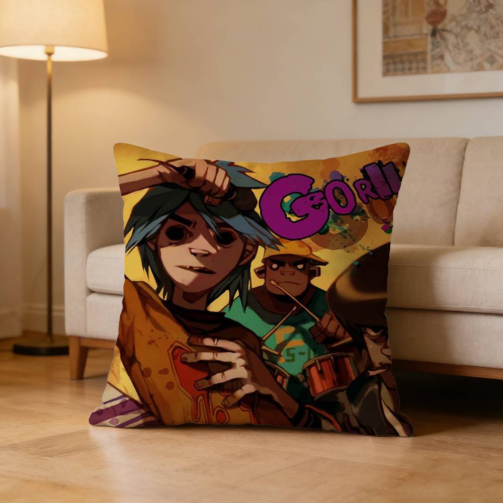 G-Gorillaz Rock Band Pillow Case Cushion Cover Throw Pillow Case For Car Sofa