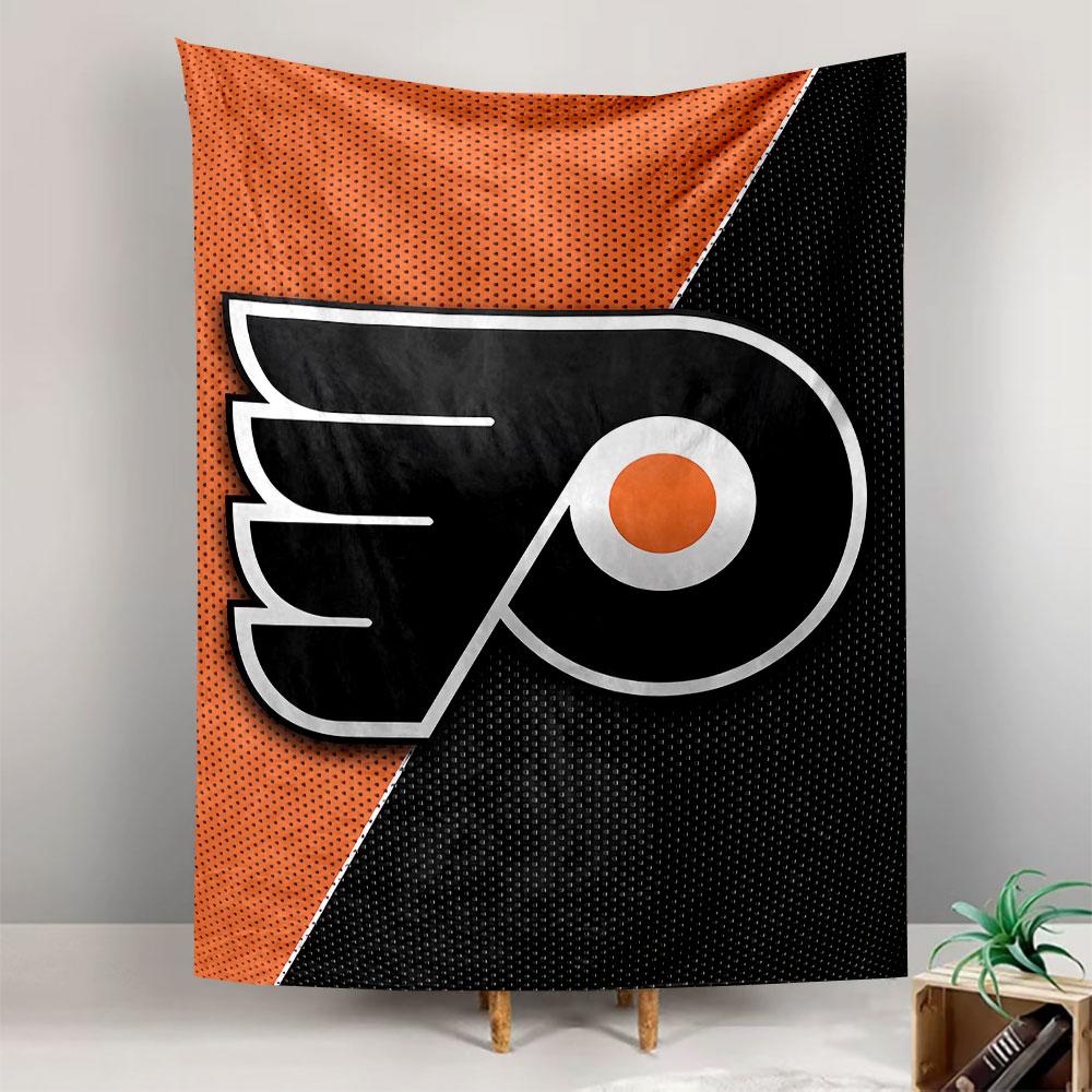 Philadelphia Flyers Tapestry Wall Hanging, NHL Hockey Team Logo Poster, Sports Wall Decor for Bedroom Living Room Dorm