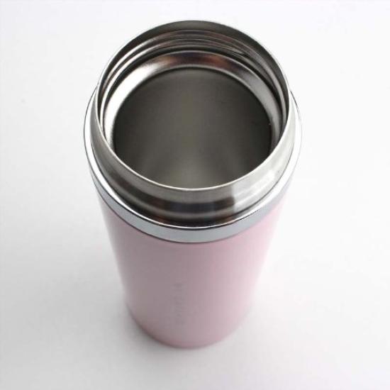 Pearl Metal Water Bottle 300ml Direct Drinking Stainless Steel Mug Pure Pink Premium My Cafe Slim Direct H-6930