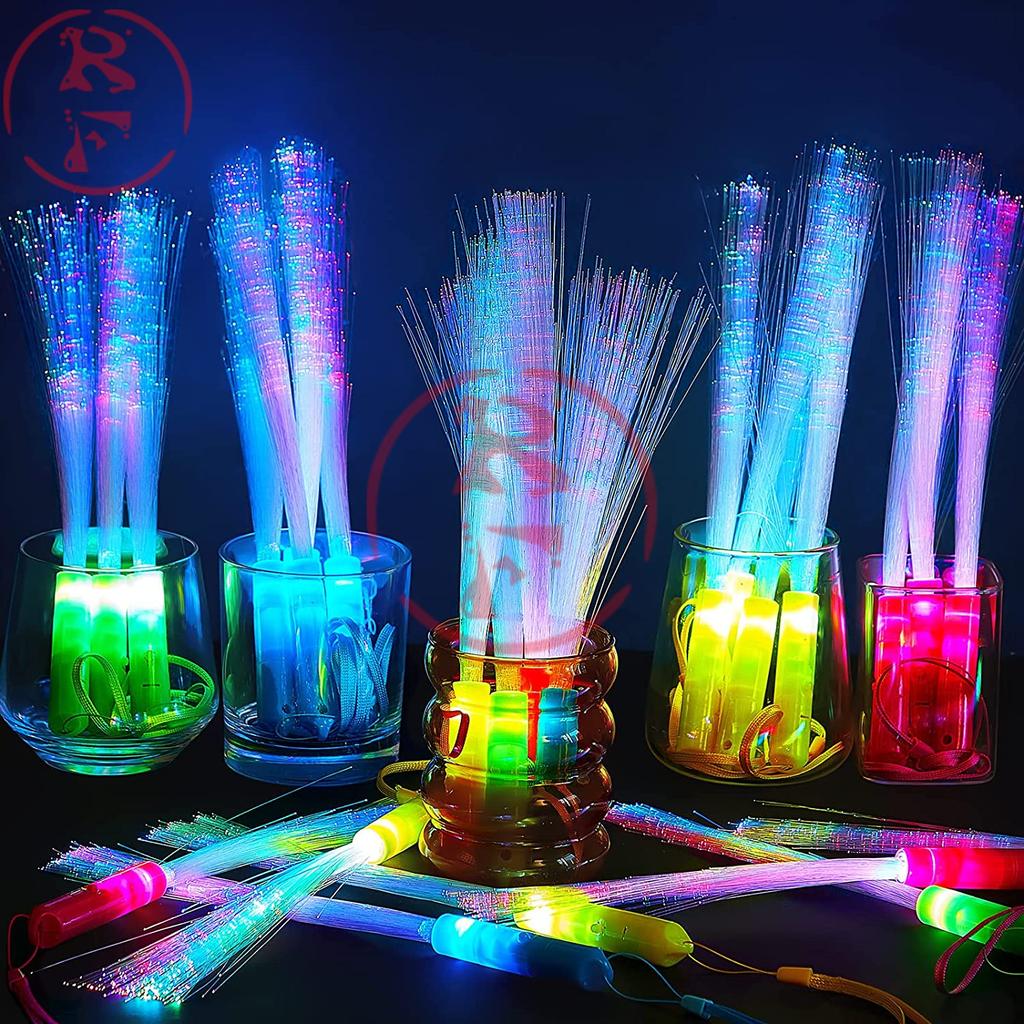 Colored Fiber Optic Fluorescent Stick LED Bar Birthday Party Gift Props Luminous Rod Concert Enent Fiber Optic Rod