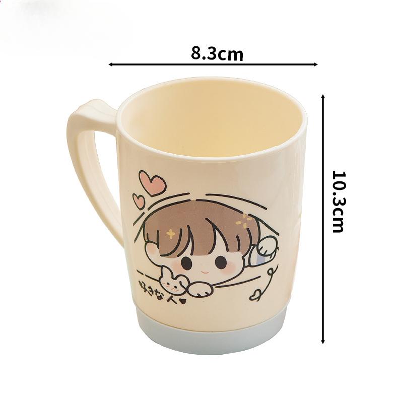 

Large-capacity Plastic Dental Cup Household Brushing and Rinsing Cup Children s Cute Toothbrush Cup 601-700ml белый/синий