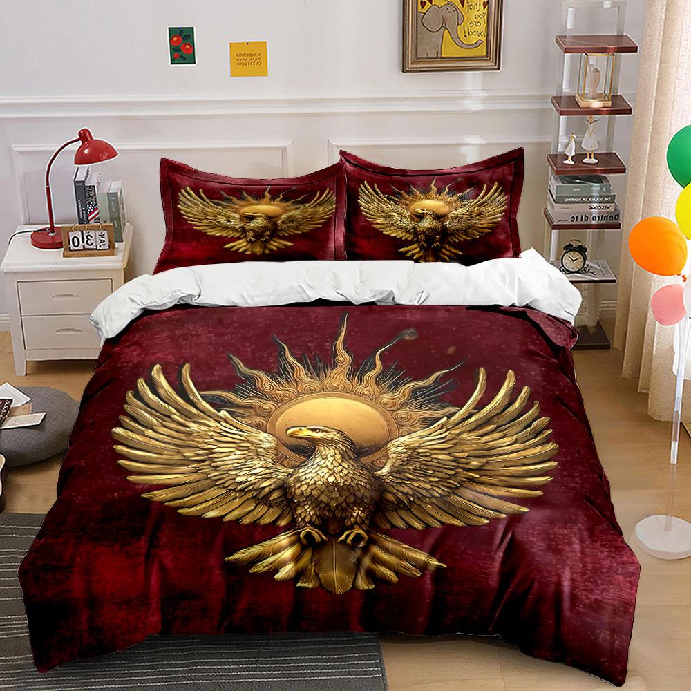 Golden Eagle Sunburst Bedding Bedding Duvet Cover Set Duvet Cover Pillowcases (1 * Duvet Cover 2 * Pillowcases, without duvet insert)