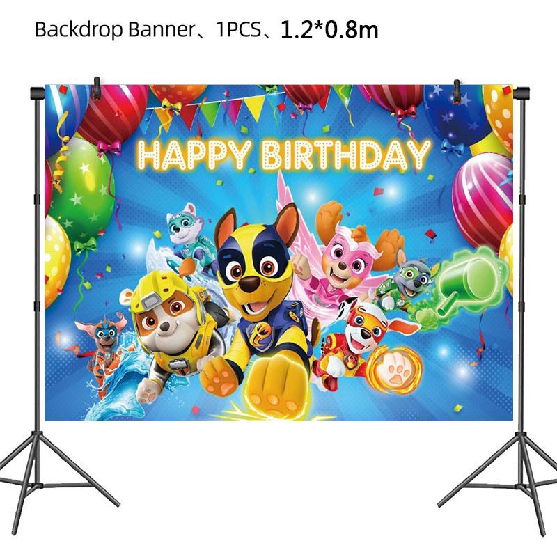 PAW Patrol Birthday Party Decoration New Version Balloon Set Disposable Tableware Kid Event Supplies Banner Backdrop Gift