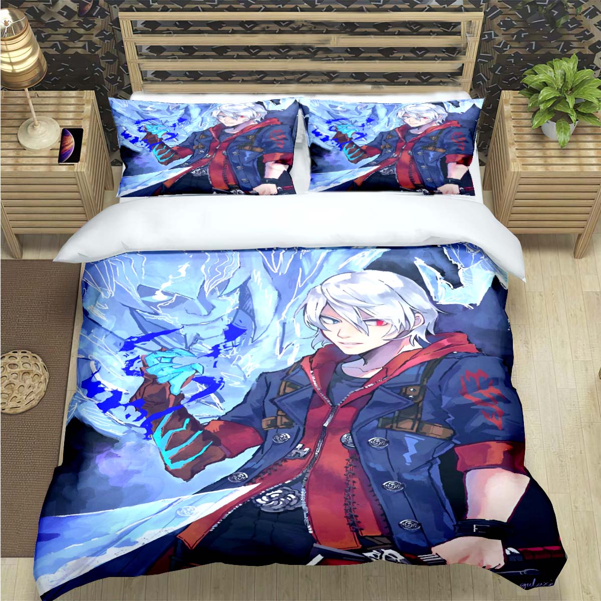 

Мода D-Devil May Cry Игровой Принт Комплекты Постельного Белья Изысканный Набор Постельных Принадлежностей Пододеяльник Комплект Одеяла Комплект Постельного Белья Роскошный Подарок 135X200cm