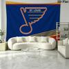 St. Louis Blues Logo Wall Tapestry Aesthetic Wall Hanging Printed Fabric Blanket Decorative Tapestries for Bedroom Living Room Home Decor