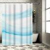 Blue White Shower Curtain Waterproof Bathroom Decor Customizable Size Plastic Hook Rings for Bathtub 72 X 84 Inches (183cmx213cm