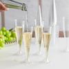 20pcs Plastic Champagne Flutes 4.5 Oz Clear Plastic Champagne Glasses Disposable Toasting Glass for Party Wedding Bar Supplies