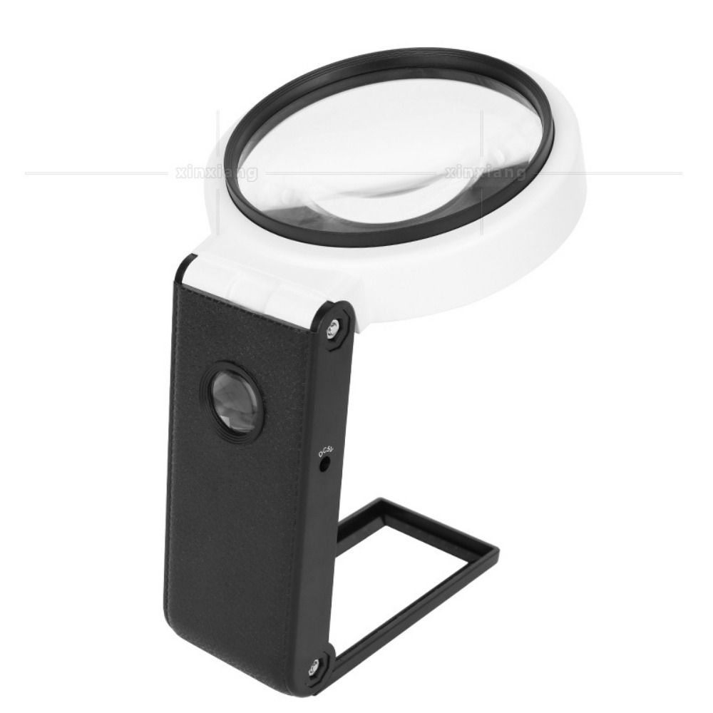 Handheld LED Illuminated Magnifier Powered by Battery or USB Lighted Magnifier Seniors Reading