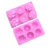 6 Different Flowers and Plants Shape Silicone Chocolate Mold DIY Handmade Soap Sunflower Moon Cake Mold