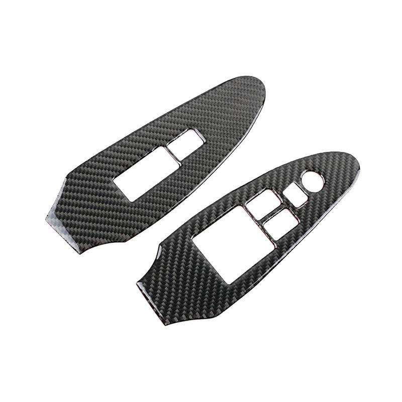For Nissan 370Z Z34 2009-UP Carbon Fiber Car Interior Door Window Lift Control Switch Button Panel Frame Trim Cover Sticker