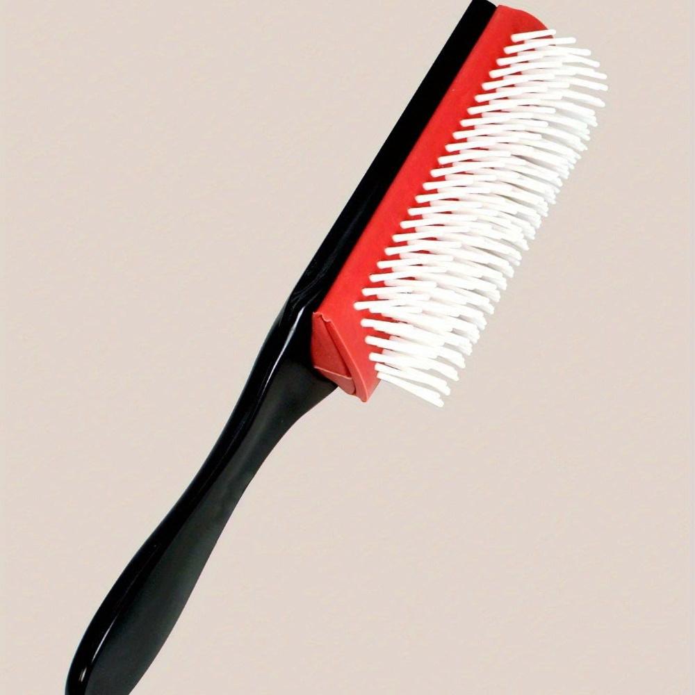 1 Stück Neunreihiger Kamm, Lockenbürste, 9-reihige Stylingbürste zum Stylen, Glätten längerer Haare und Definieren von Locken - Für Frauen und Männer