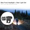 Waterproof 5 LEDs Bike   Front Headlight   Rear   Light Set Accessory(Black)