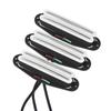 FLEOR White Set of Alnico 5 Hot Dual Rails Pickups Mini Humbucker 9K+9K+12K for SSS Electric Guitar Parts