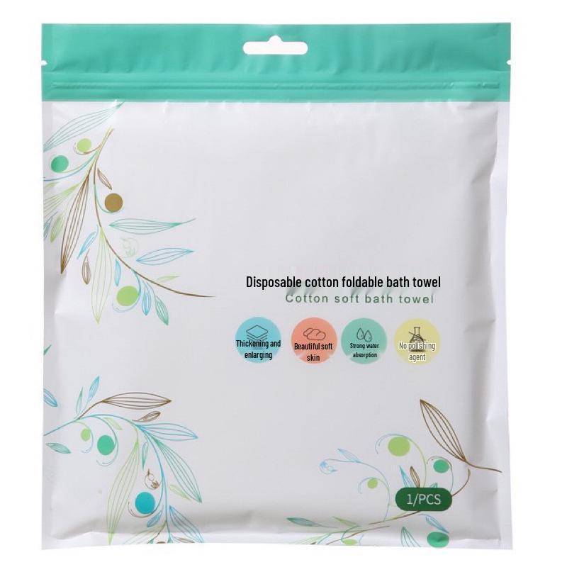 Individually Wrapped Thickened Pure Cotton Compressed Bath Towels for Travel