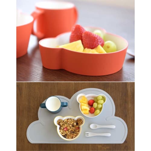 tak Kids' Dish Bowl Bear Small, Navy, 11 x 13.8 x 3.5 cm, Children's Bowl, JTN-0130-NV