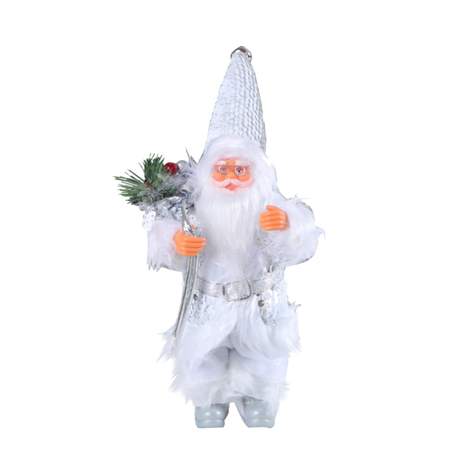 

Small Figurines Standing Santa Statue Miniature Collection Hanging Pendant For Christmas Tree,Fireplace,Tabletop Centerpieces One Size