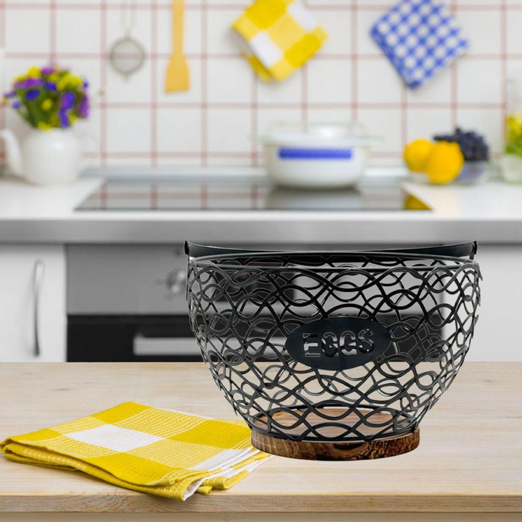 Egg Storage Holder Wire Chicken Basket Organizer Kitchen Basket for Fruit Vegetables Nuts Desktop Collection
