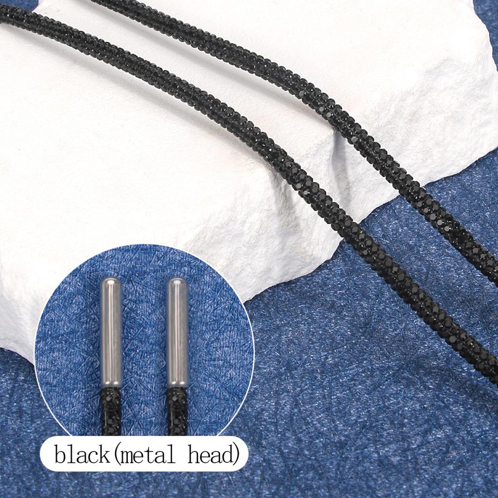 1 PAIO Lacci Glitterati, Lacci di Ricambio con Strass di Cristallo, Cordini Decorativi con Strass di Diamante per Felpe Decorative, Cinture Fai-da-te