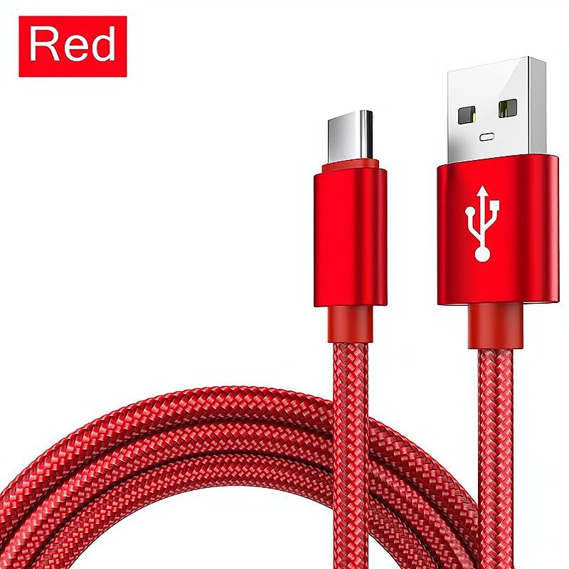 

Цифровые кабели 3,3 фута/6,6 фута/9,9 фута высокоскоростной USB Type-C кабель для быстрой зарядки для телефонов Android 1m красный